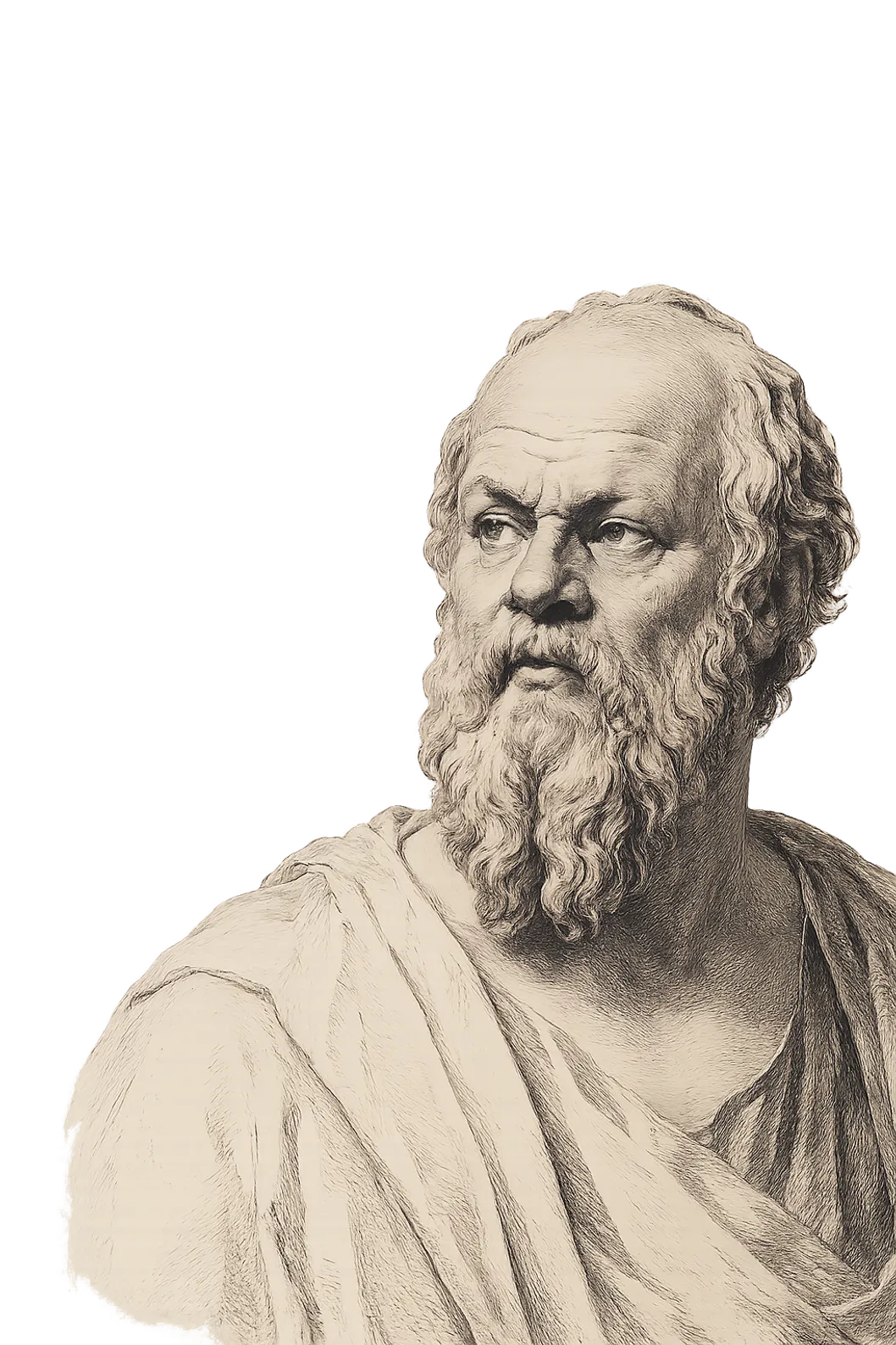 Etched portrait of Socrates